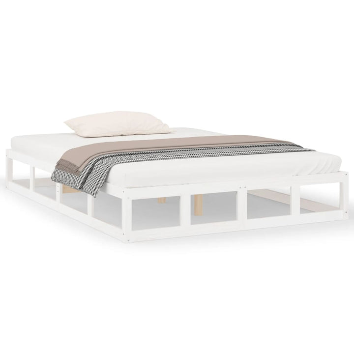 sengeramme 180x200 cm Super King massivt træ hvid