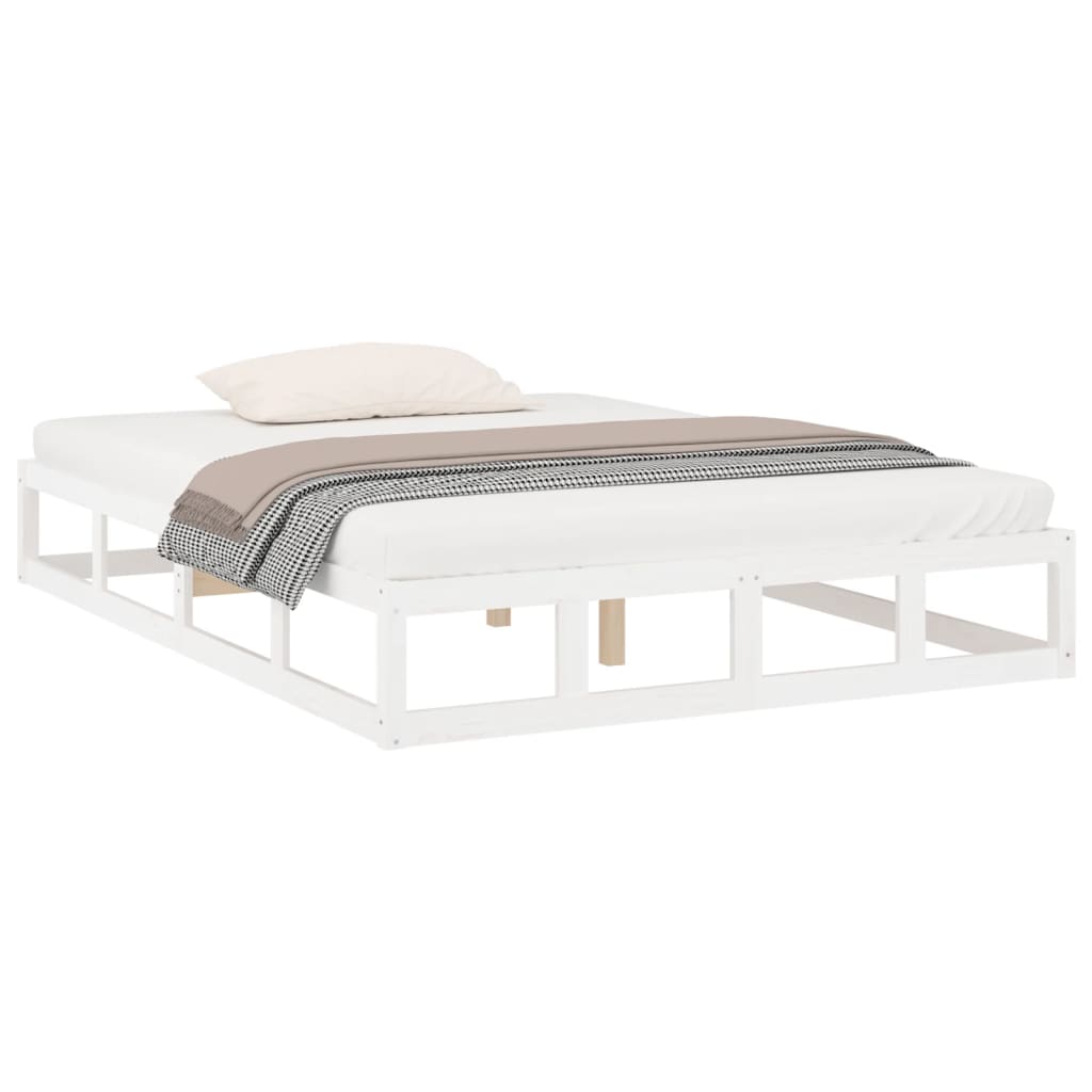 sengeramme 180x200 cm Super King massivt træ hvid