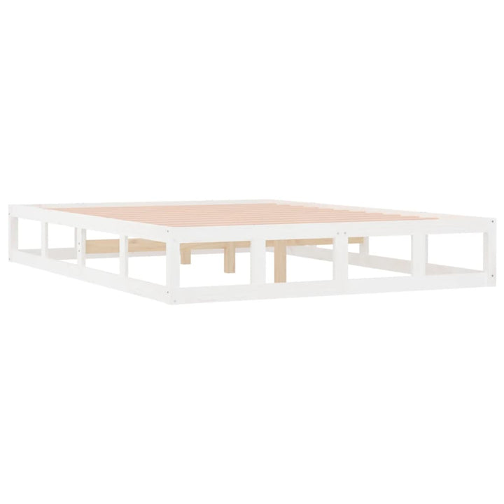 sengeramme 180x200 cm Super King massivt træ hvid