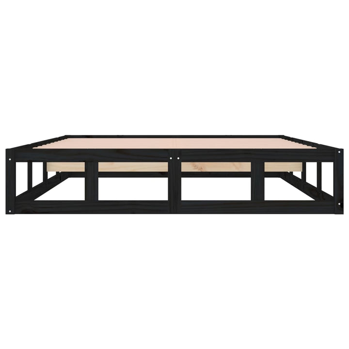 sengeramme 180x200 cm Super King massivt træ sort