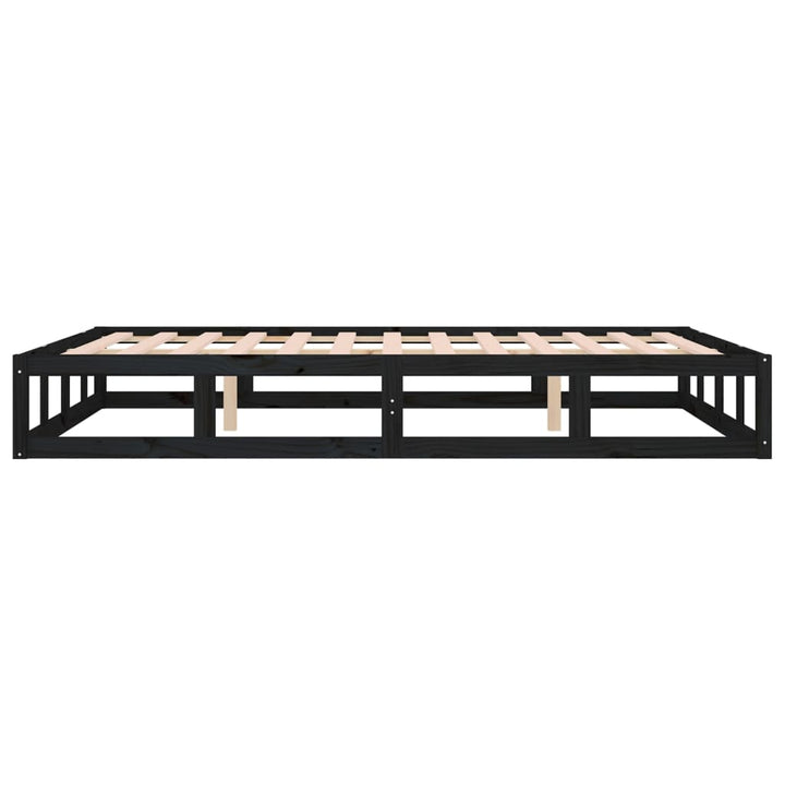 sengeramme 180x200 cm Super King massivt træ sort