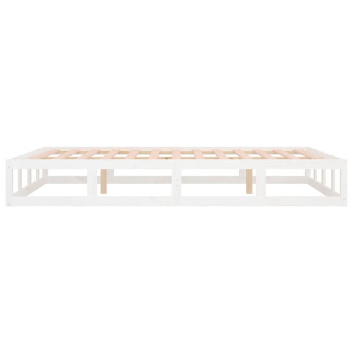 sengeramme 200x200 cm massivt træ hvid
