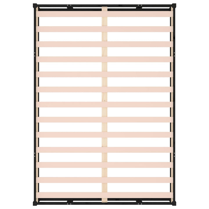 sengeramme 200x200 cm massivt træ sort