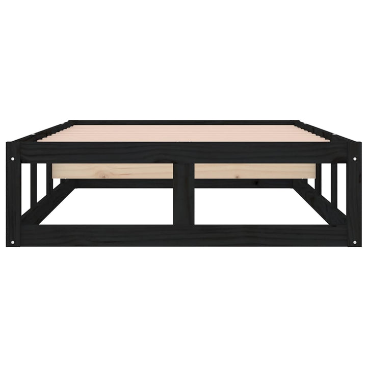 sengeramme 75x190 cm Small Single massivt træ sort