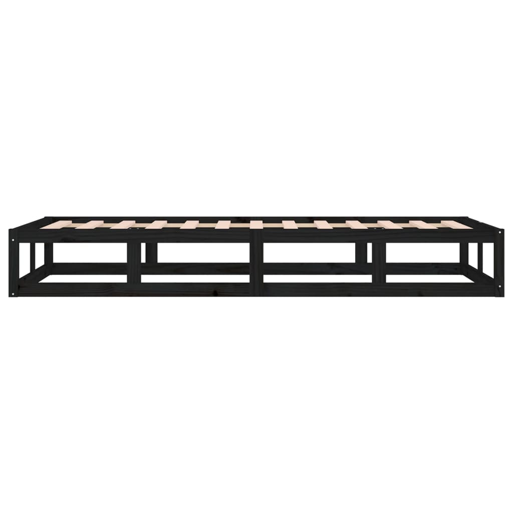 sengeramme 75x190 cm Small Single massivt træ sort