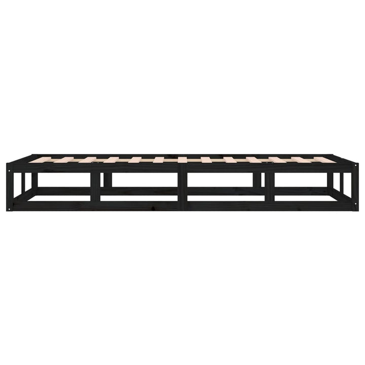 sengeramme 75x190 cm Small Single massivt træ sort
