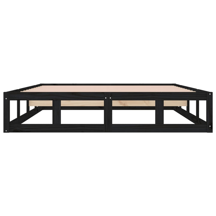 sengeramme 120x190 cm Small Double massivt træ sort
