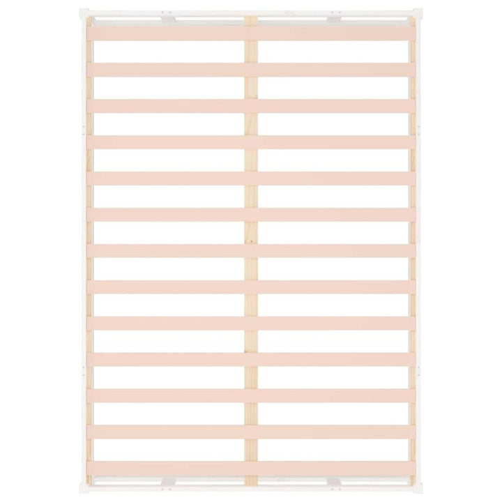 sengeramme 135x190 cm dobbelt massivt træ hvid