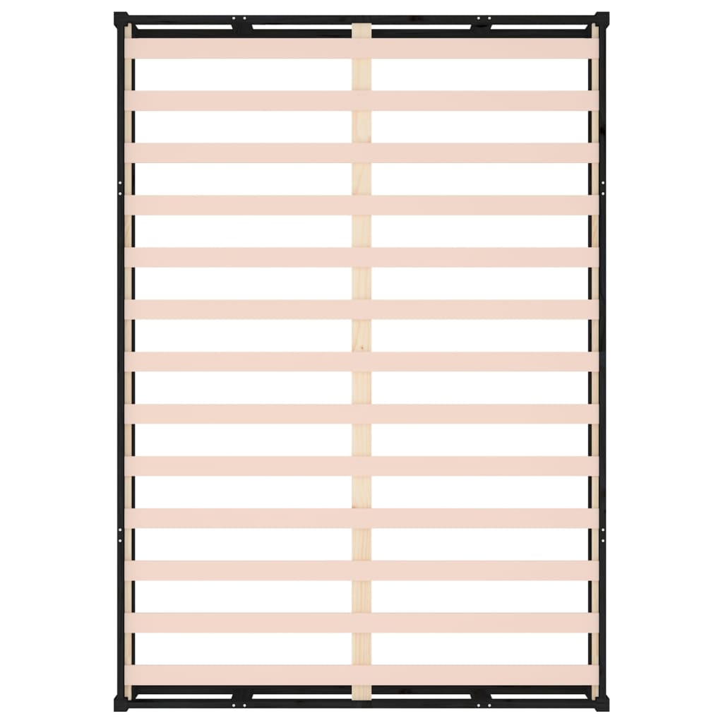 sengeramme 140x190 cm massivt træ sort
