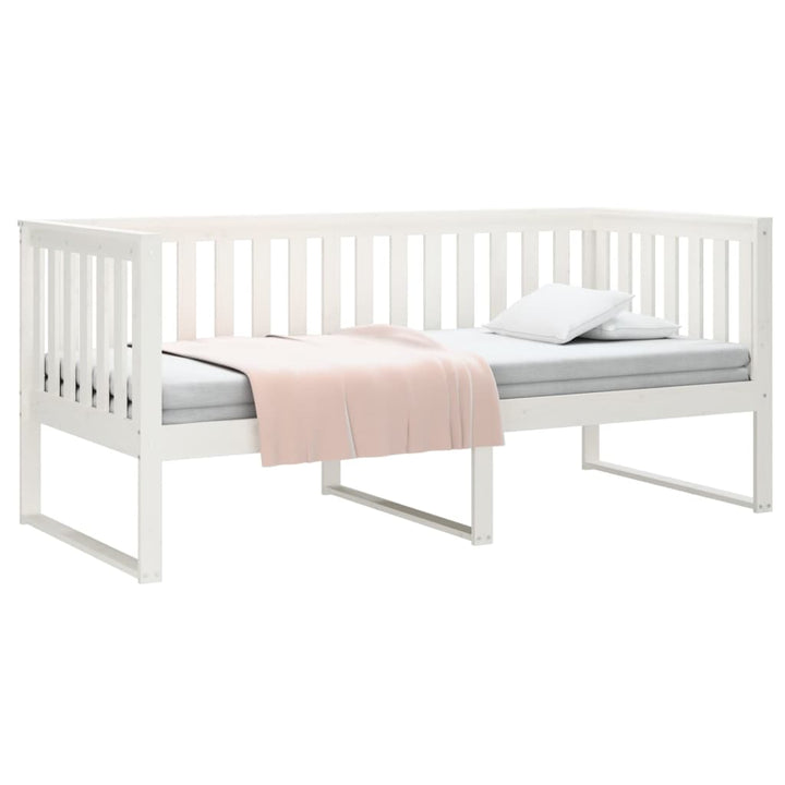 daybed uden madras 90x200 cm massivt fyrretræ hvid