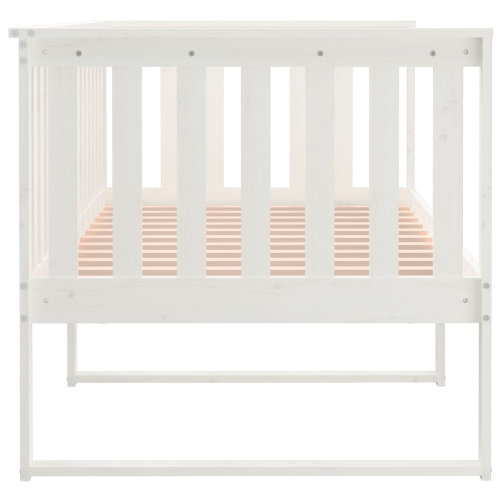 daybed uden madras 90x200 cm massivt fyrretræ hvid