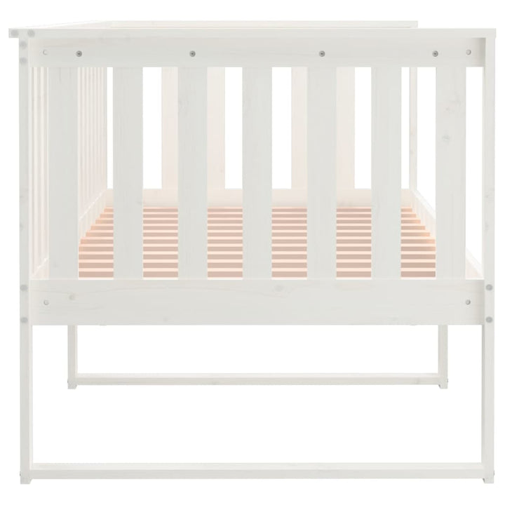 daybed uden madras 90x200 cm massivt fyrretræ hvid