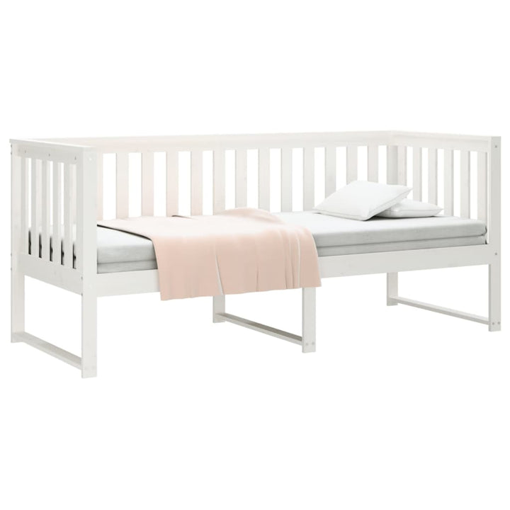 daybed uden madras 80x200 cm massivt fyrretræ hvid