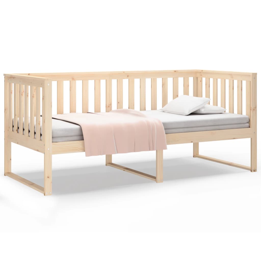 daybed med reol uden madras 100x200 cm massivt fyrretræ