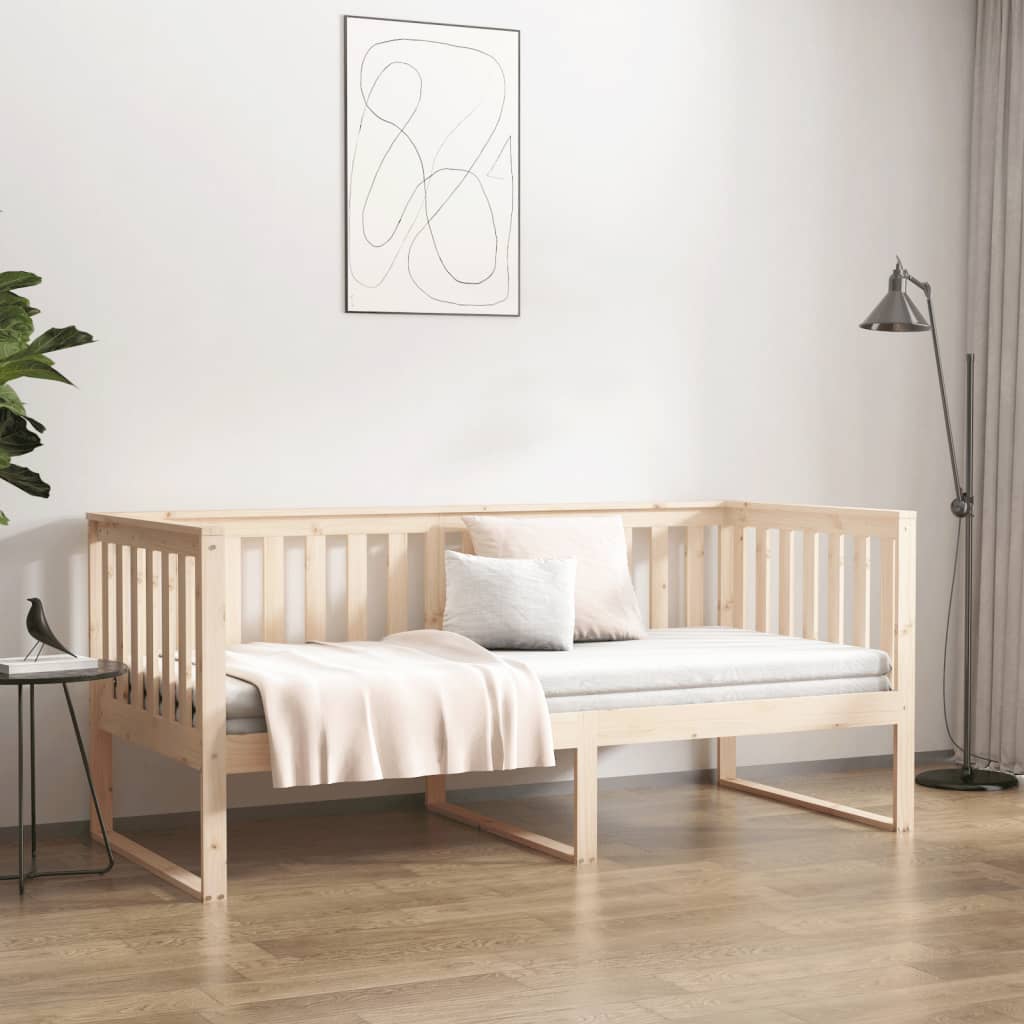 daybed med reol uden madras 100x200 cm massivt fyrretræ