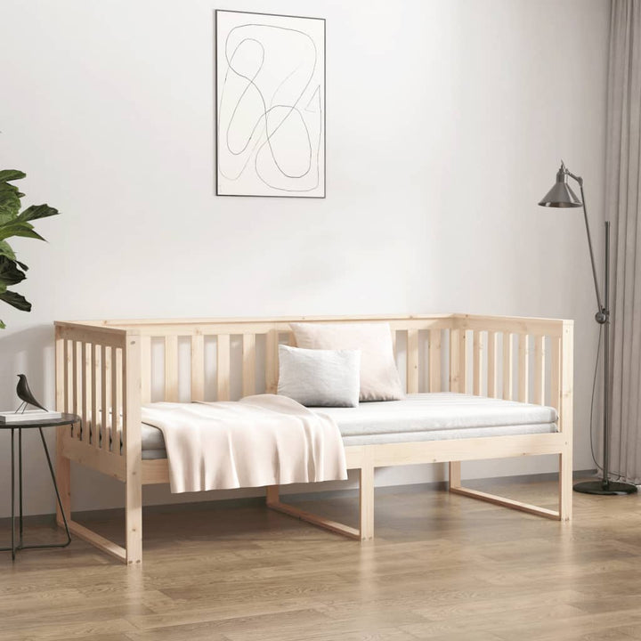 daybed med reol uden madras 100x200 cm massivt fyrretræ