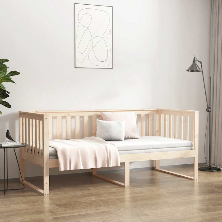 daybed med reol uden madras 100x200 cm massivt fyrretræ