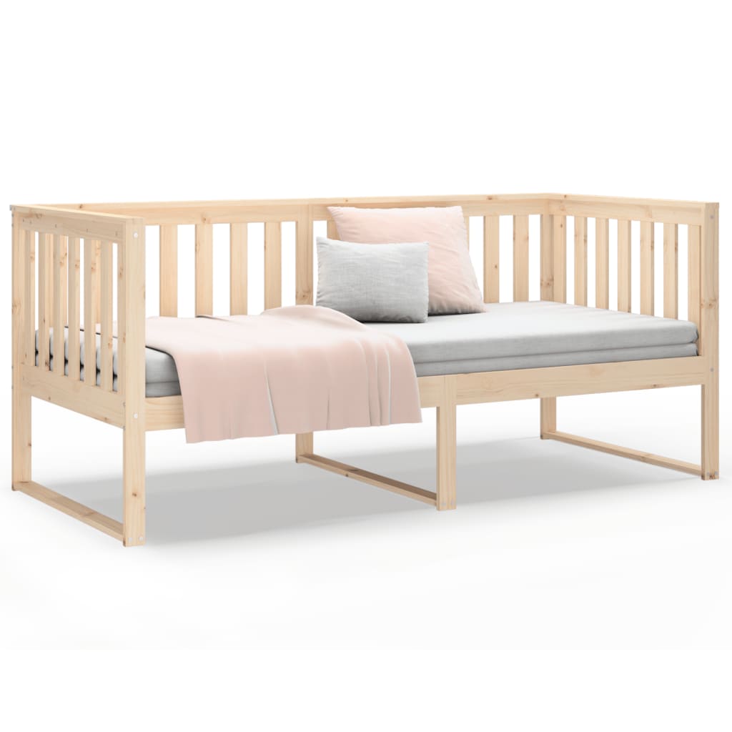 daybed med reol uden madras 100x200 cm massivt fyrretræ