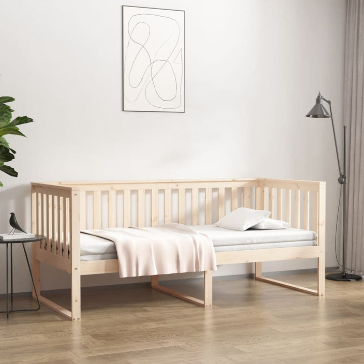 daybed med reol uden madras 100x200 cm massivt fyrretræ