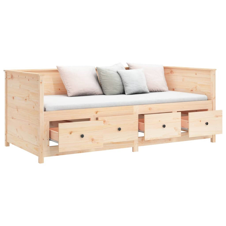 daybed uden madras 80x200 cm massivt fyrretræ