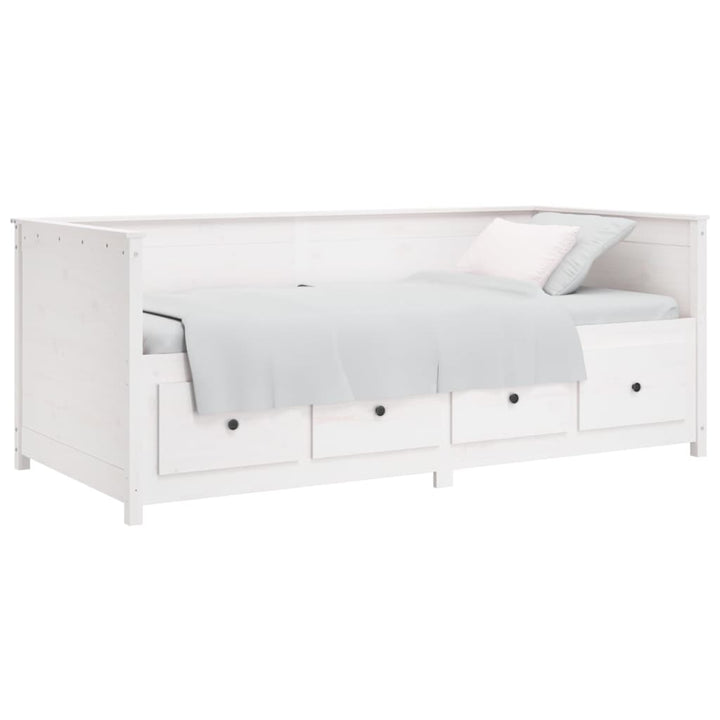 daybed uden madras 80x200 cm massivt fyrretræ hvid