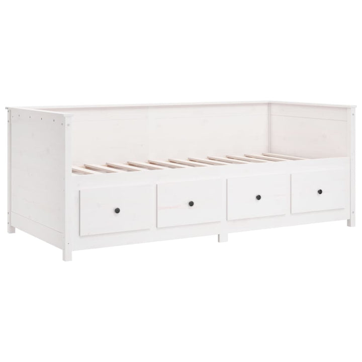 daybed uden madras 80x200 cm massivt fyrretræ hvid