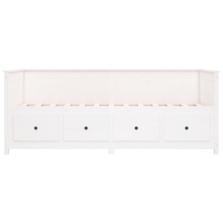 daybed uden madras 90x190 cm massivt fyrretræ hvid