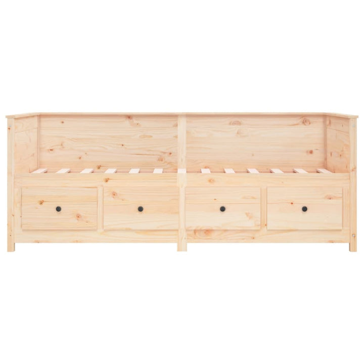daybed med reol uden madras 75x190 cm massivt fyrretræ