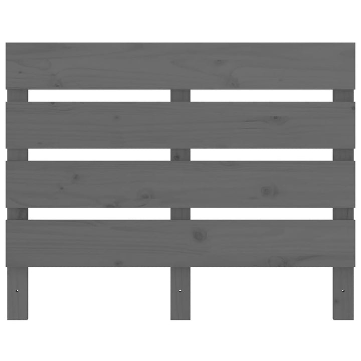 sengegærde 100x3x80 cm massivt fyrretræ grå