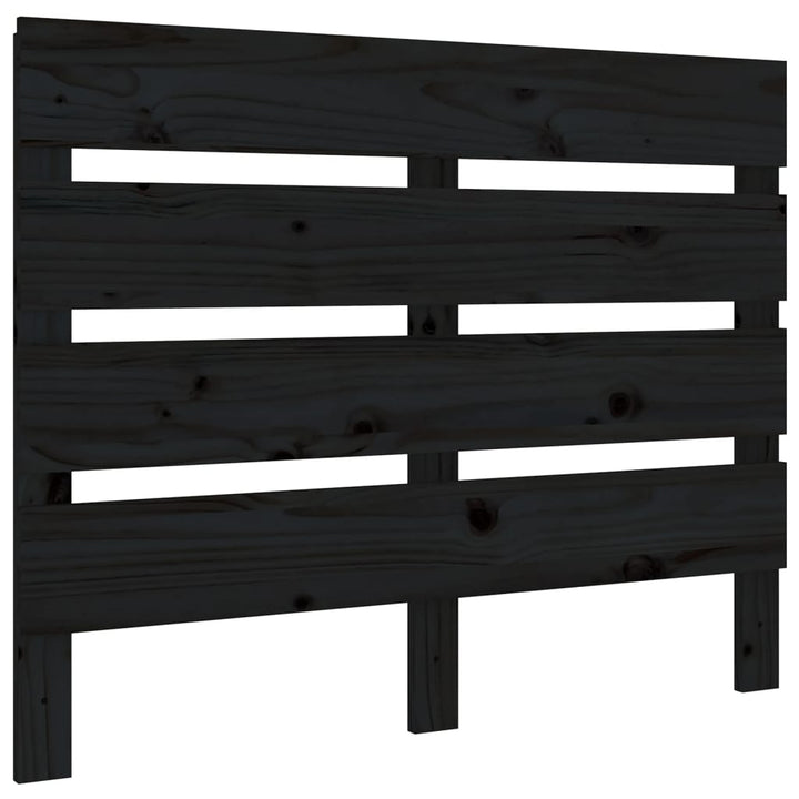 sengegærde 100x3x80 cm massivt fyrretræ sort