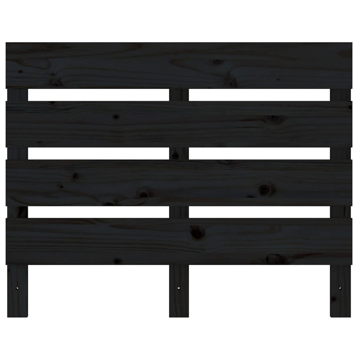sengegærde 100x3x80 cm massivt fyrretræ sort
