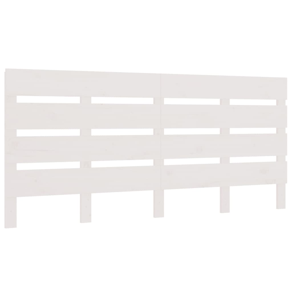 sengegavl 160x3x80 cm massivt fyrretræ hvid