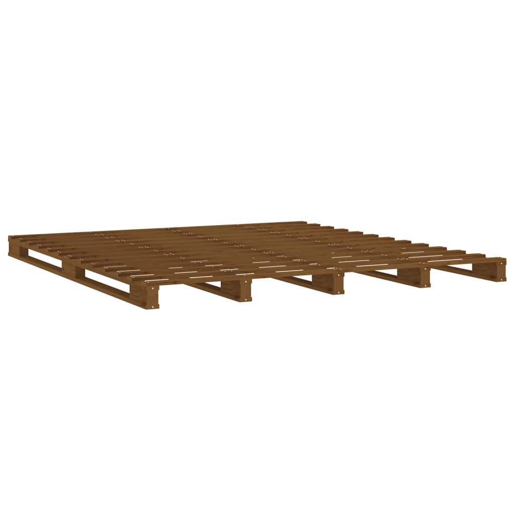 palleseng 120x200 cm massivt fyrretræ gyldenbrun