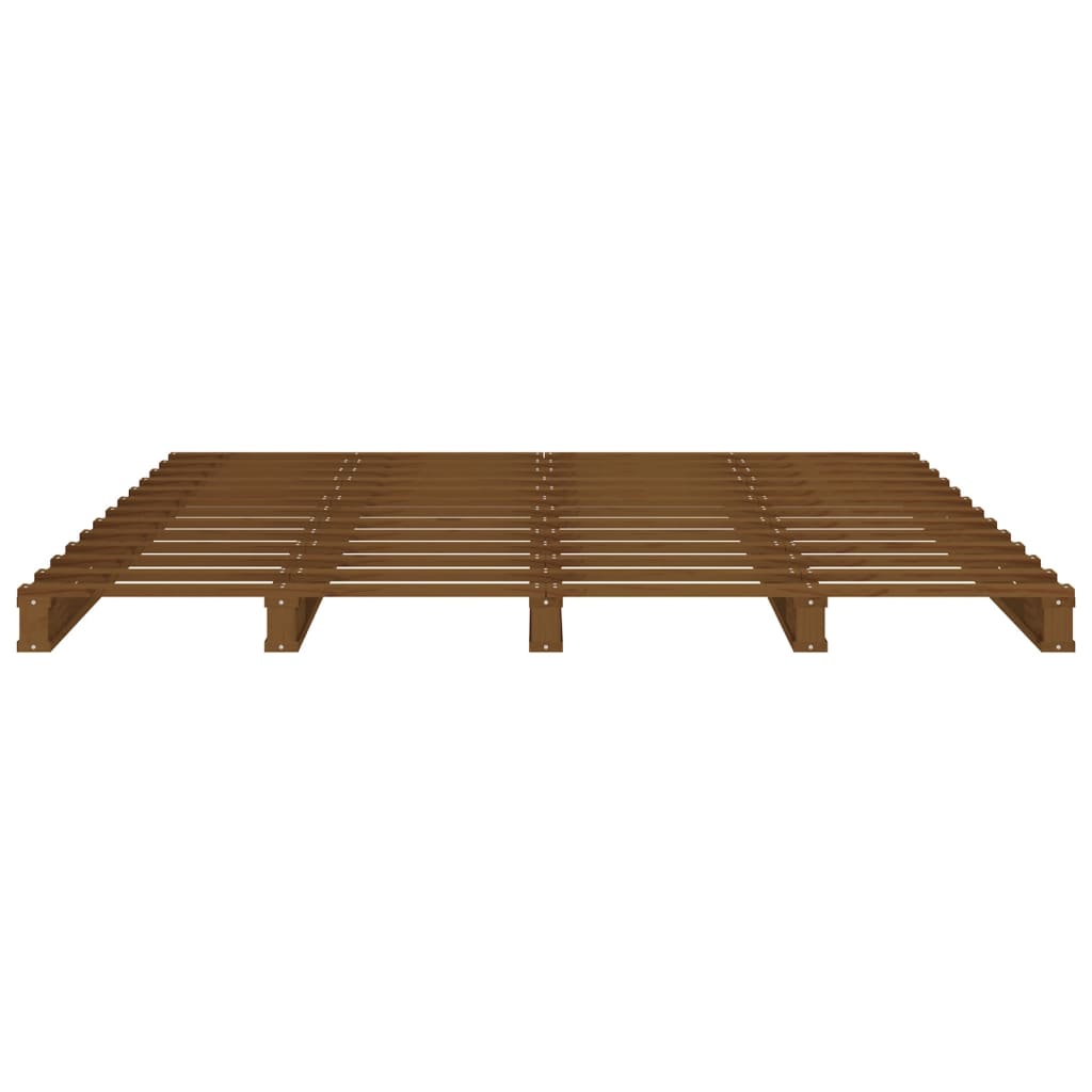 palleseng 120x200 cm massivt fyrretræ gyldenbrun