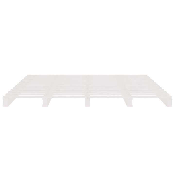 palleseng 140x200 cm massivt fyrretræ hvid