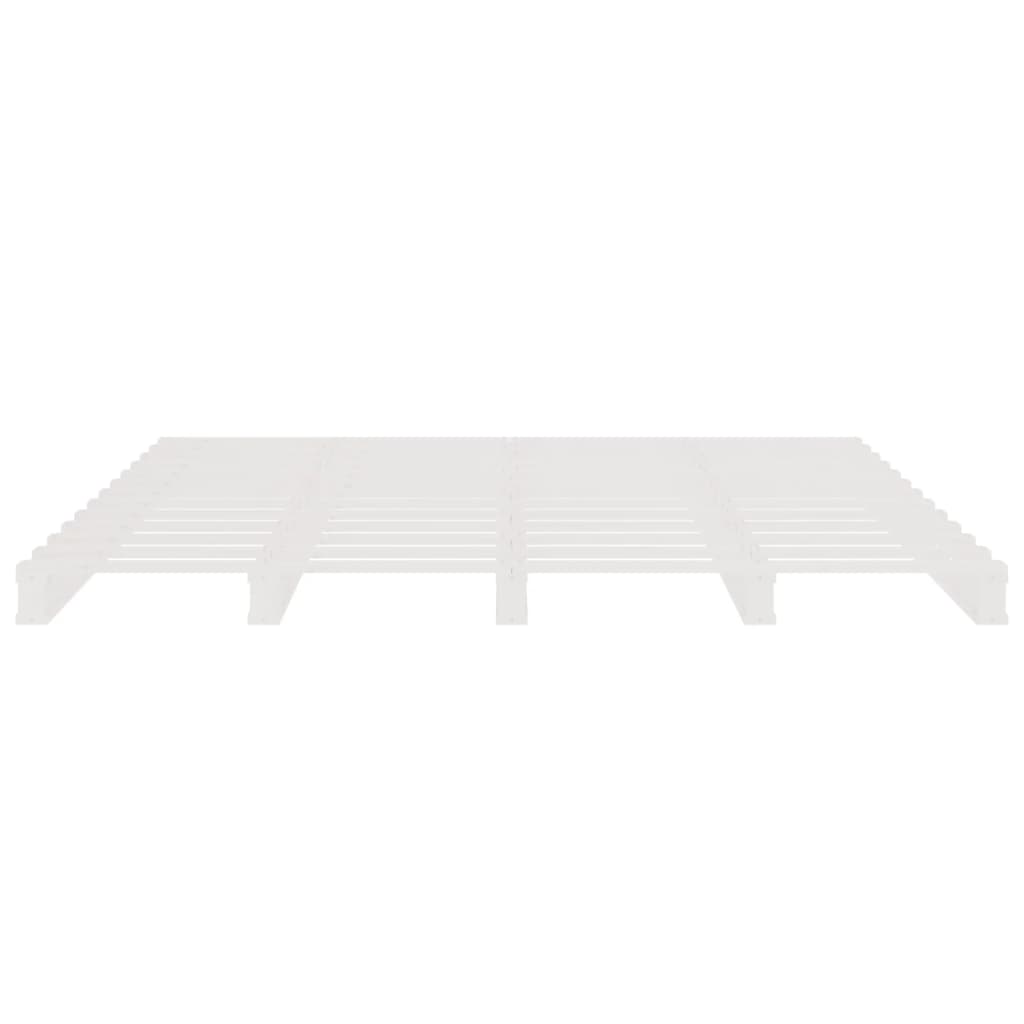 palleseng 160x200 cm massivt fyrretræ hvid