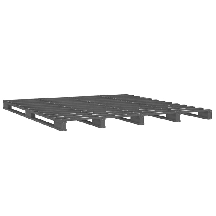 palleseng 200x200 cm massivt fyrretræ grå