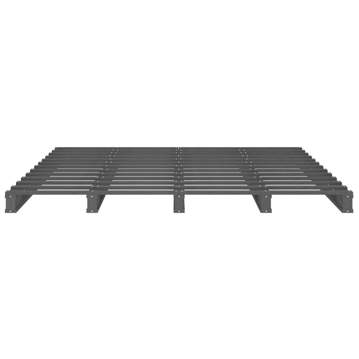 palleseng 200x200 cm massivt fyrretræ grå