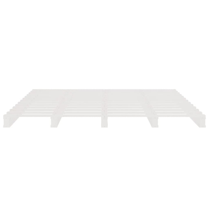 palleseng 135x190 cm dobbelt massivt fyrretræ hvid