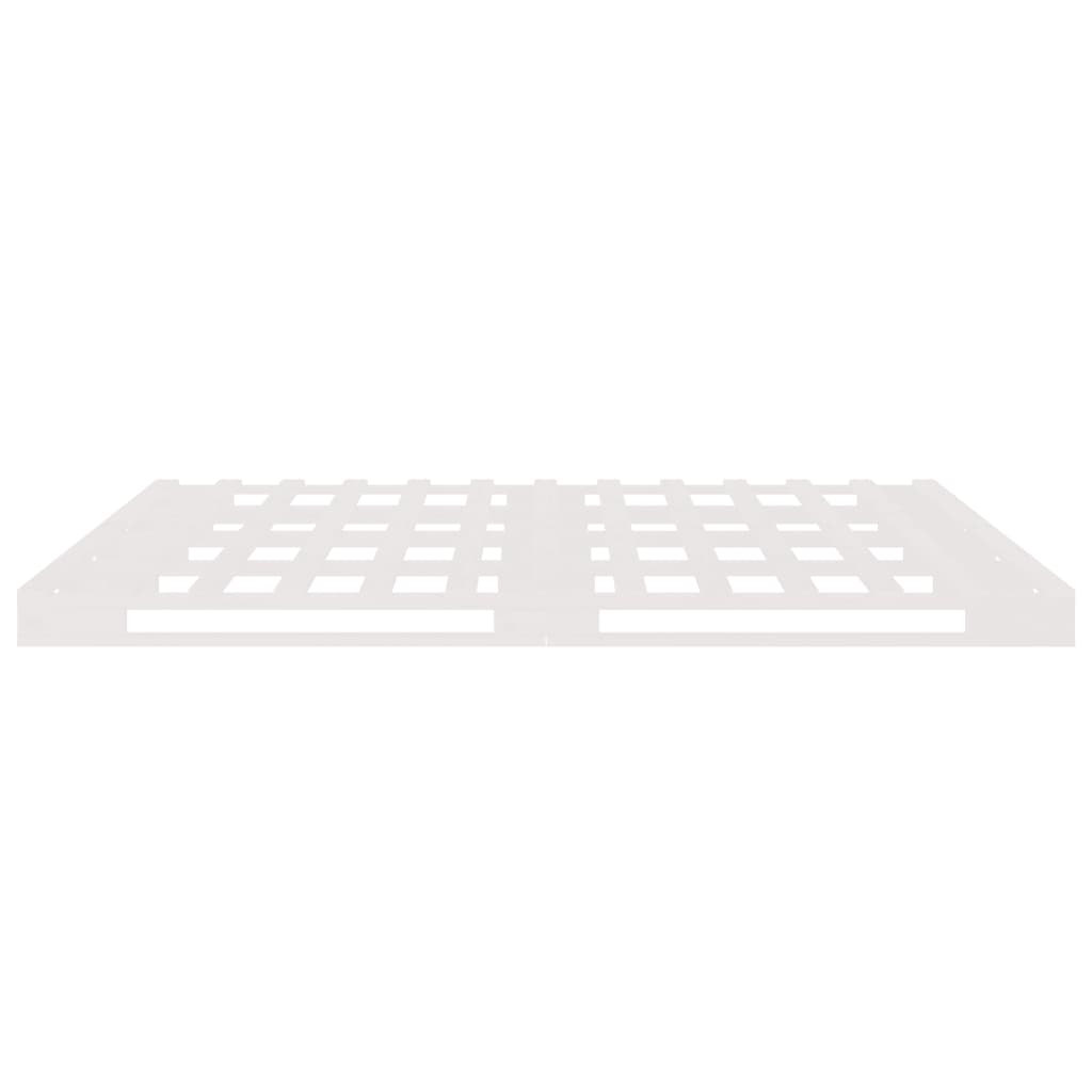 palleseng 135x190 cm dobbelt massivt fyrretræ hvid