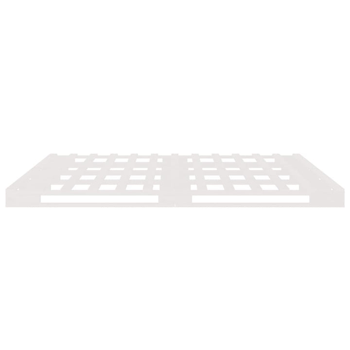 palleseng 135x190 cm dobbelt massivt fyrretræ hvid