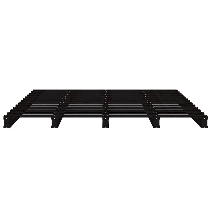 palleseng 135x190 cm dobbelt massivt fyrretræ sort