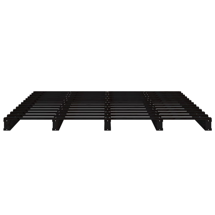 palleseng 140x190 cm massivt fyrretræ sort