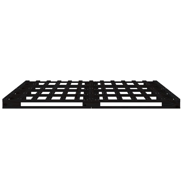palleseng 140x190 cm massivt fyrretræ sort