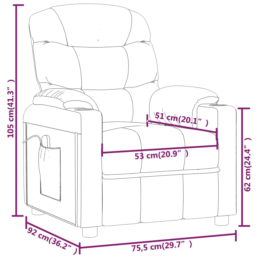massagestol stof sort