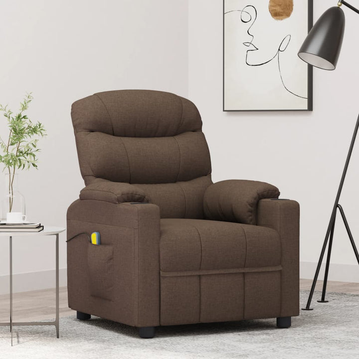massagestol stof brun