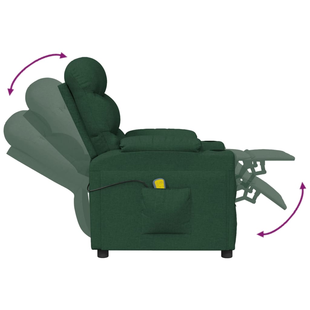 massagestol stof mørkegrøn
