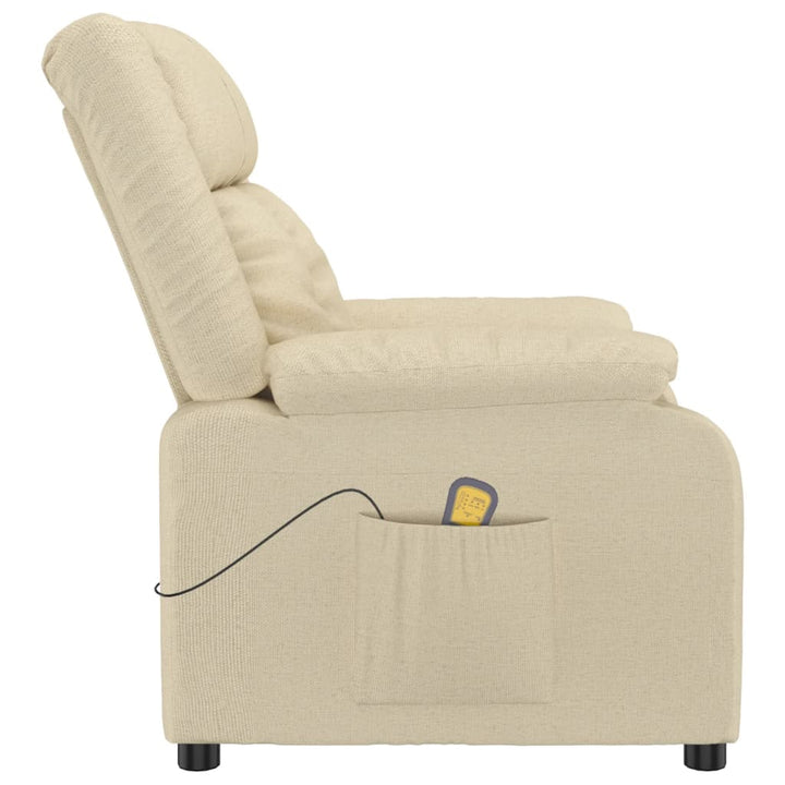massagestol stof cremefarvet