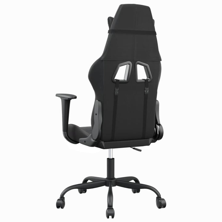 gamingstol m. massagefunktion kunstlæder sort og grå