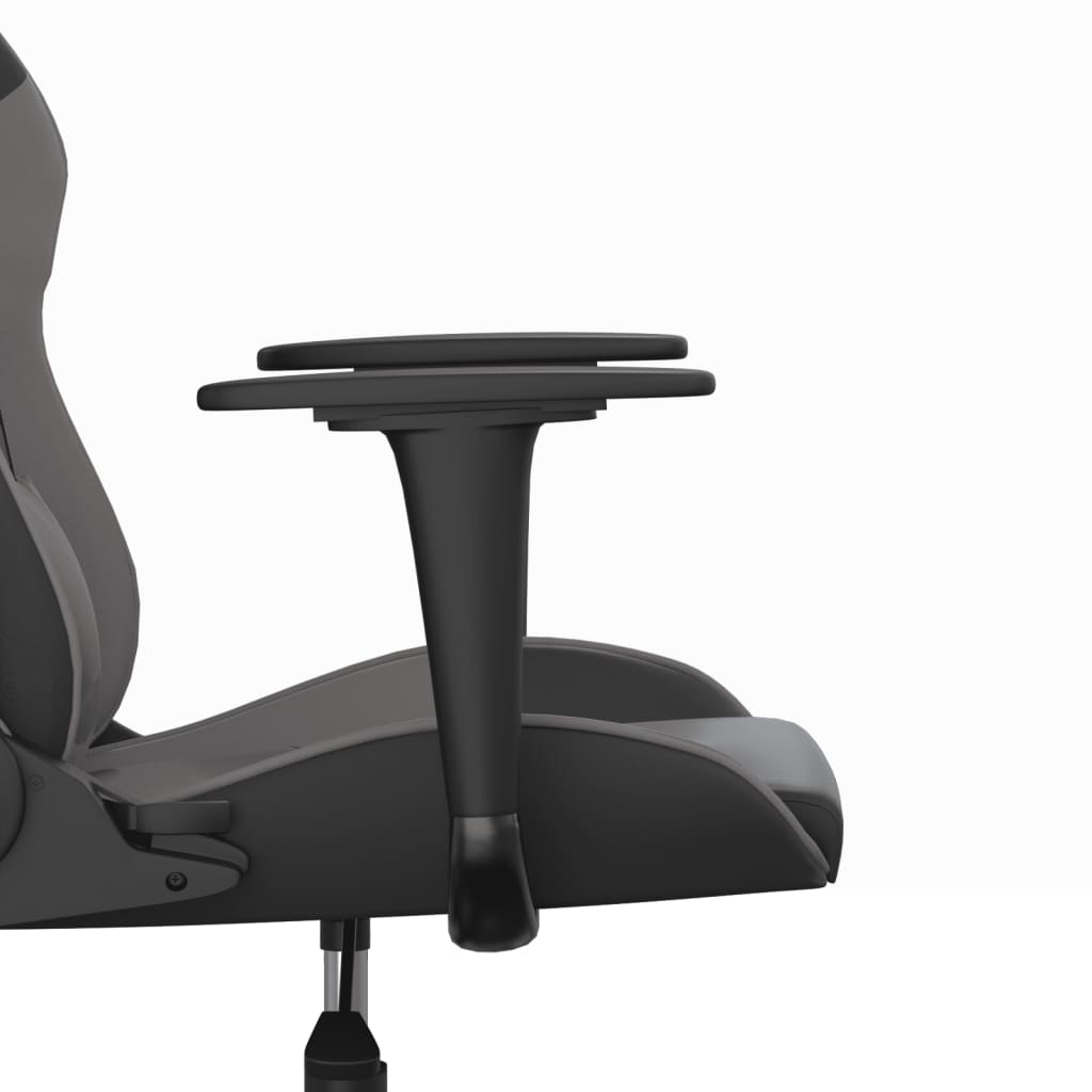 gamingstol m. massagefunktion kunstlæder sort og grå